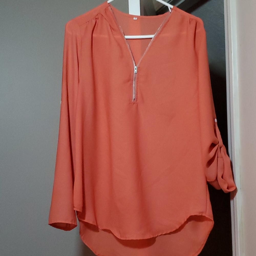 Peach Summer Blouse